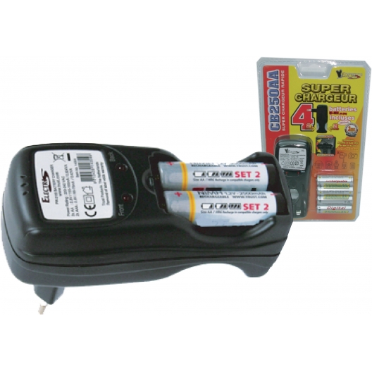 CB250AA BATTERY CHARGEUR +4X2A 2500mA